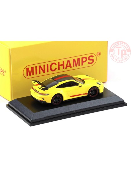 1/64 Porsche 911 992 GT3 Coupè Racing strisce gialle/rosse MINICHAMPS 643061006 MINICHAMPS 1:64