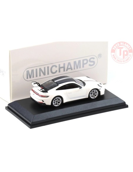 1/64 Porsche 911 992 GT3 Coupè Carrera strisce bianche/argento MINICHAMPS 643061009 MINICHAMPS 1:64