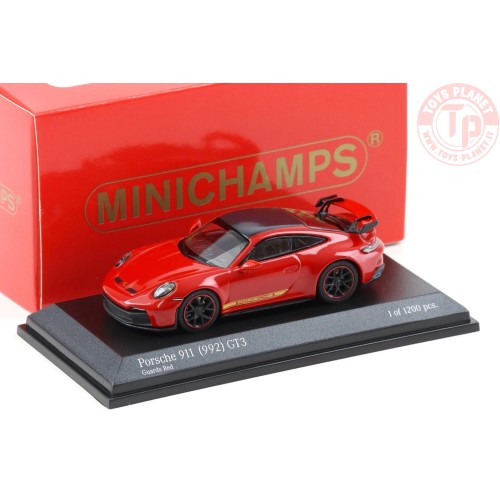 1/64 Porsche 911 992 GT3 Coupè tetto rosso/carbonio MINICHAMPS 643061010 MINICHAMPS 1:64