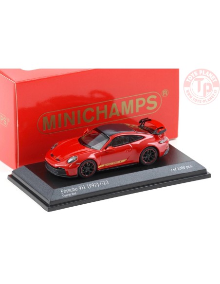 1/64 Porsche 911 992 GT3 Coupè tetto rosso/carbonio MINICHAMPS 643061010 MINICHAMPS 1:64