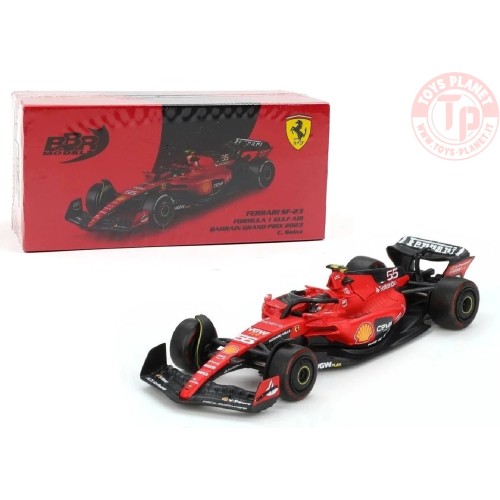1:64 Ferrari SF23 N55 C. Sainz 2023 Bahrain GP F1 BBRFER64015 BBR MODELS 1:64
