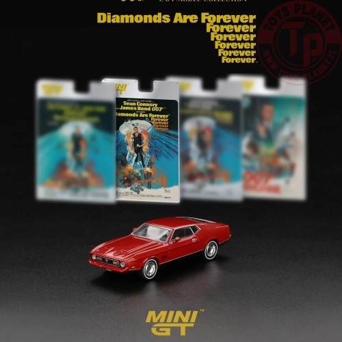 1/64 Ford Mustang Mach 1 007 Series Diamonds Are Forever 1971 English Blister MGT00905-007E MINI GT
