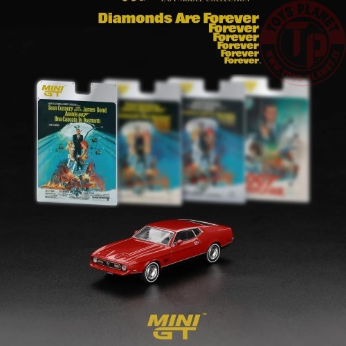 1/64 Ford Mustang Mach 1 007 Series Diamonds Are Forever Spanish Blister MGT00905-007S Mini Gt