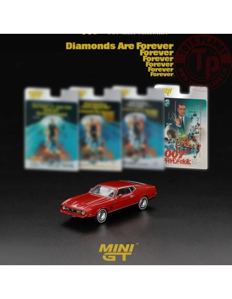 1/64 Ford Mustang Mach 1 007 Series Diamonds Are Forever Japanese Blister MGT00905-007J Mini Gt