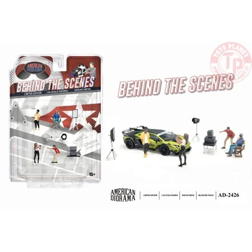 1:64 Figure Set: Behind the Scenes (Include 4 figures & 6 accessories total10 pieces) AD-2426 AMERICAN DIORAMA