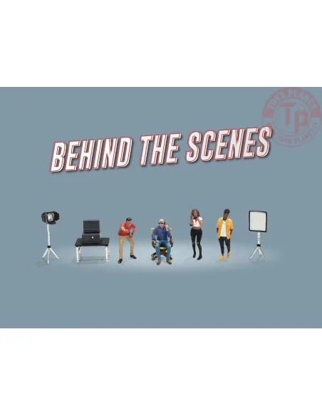 1:64 Figure Set: Behind the Scenes (Include 4 figures & 6 accessories total10 pieces) AD-2426 AMERICAN DIORAMA