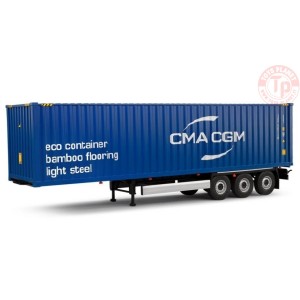 1/24 CONTAINER TRAILER 2024 BLUE SL2400507 SOLIDO