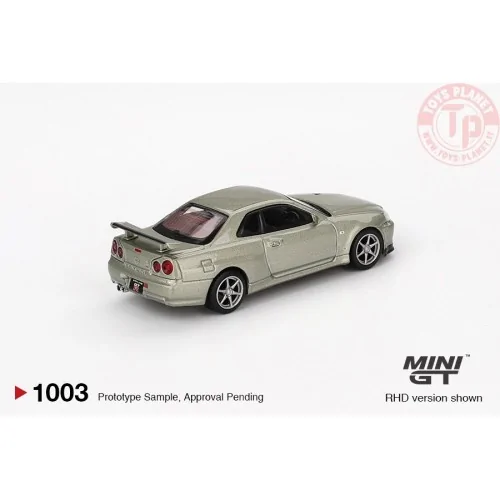 NISSAN SKYLINE GT-R (R34) V SPEC II NÜR MILLENIUM JADE 2002 1:64 MGT01003-R MINI GT