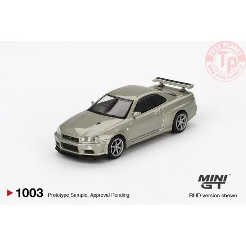 NISSAN SKYLINE GT-R (R34) V SPEC II NÜR MILLENIUM JADE 2002 1:64 MGT01003-R MINI GT