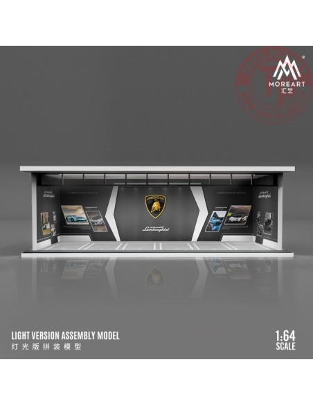 1/64 parking garage lamborghini with light MO914005 MOREART DIORAMI
