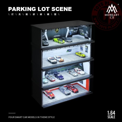 1/64 parking garage lamborghini with light MO914005 MOREART DIORAMI
