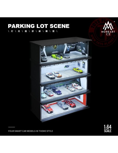 1/64 parking garage lamborghini with light MO914005 MOREART DIORAMI