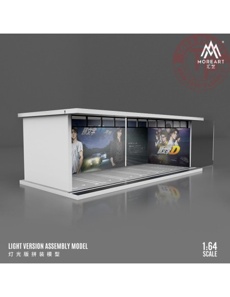 1/64 parking garage initial d with light MO914010 MOREART DIORAMI 1/64 parking garage initial d with light MO914010 MOREART DIORAMI