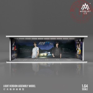 1/64 parking garage initial d with light MO914010 MOREART DIORAMI