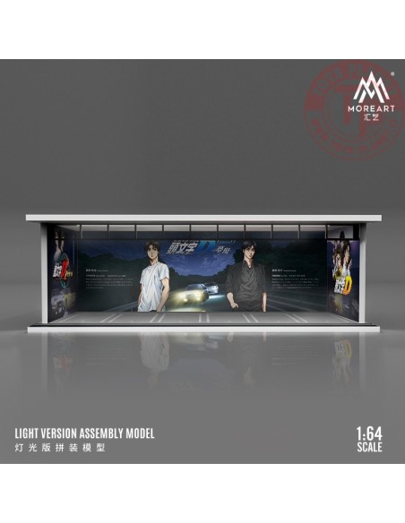 1/64 parking garage initial d with light MO914010 MOREART DIORAMI