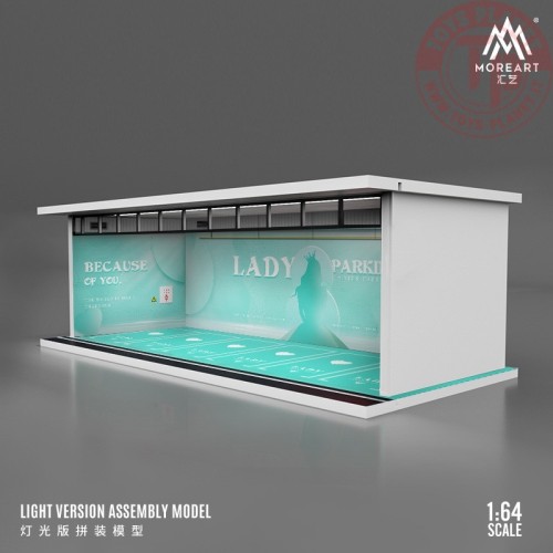 1/64 parking garage lady parking with light MO914018 MOREART DIORAMI