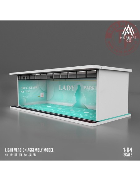 1/64 parking garage lady parking with light MO914018 MOREART DIORAMI