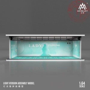 1/64 parking garage lady parking with light MO914018 MOREART DIORAMI