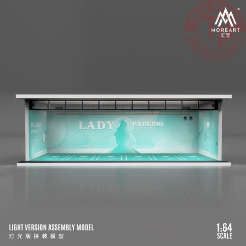1/64 parking garage lady parking with light MO914018 MOREART DIORAMI