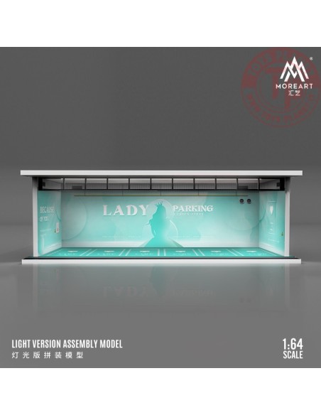 1/64 parking garage lady parking with light MO914018 MOREART DIORAMI