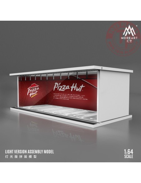 1/64 parking garage pizza hut with light MO914043 MOREART DIORAMI