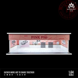 1/64 parking garage pink pig with light MO914108 MOREART DIORAMI
