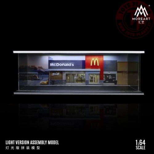 1/64 diorama mcdonalds with light MO914203 MOREART DIORAMI