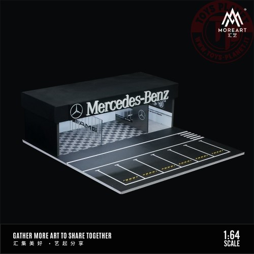 1/64 diorama mercedes-benz garage with light MO936108 MOREART DIORAMI