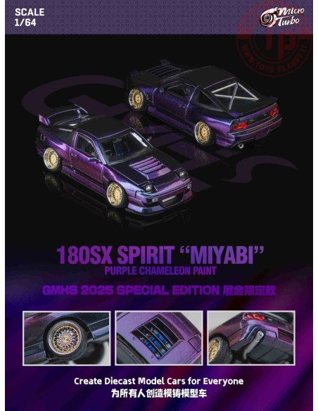 1/64 Custom Nissan 180SX Spirit Miyabi - Purple Chameleon MT6407A5 ALTRE MARCHE