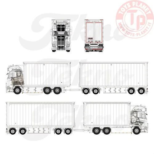 Scania Next Gen Highline wood chip combo Telhaug TEKNO 85554 TEKNO