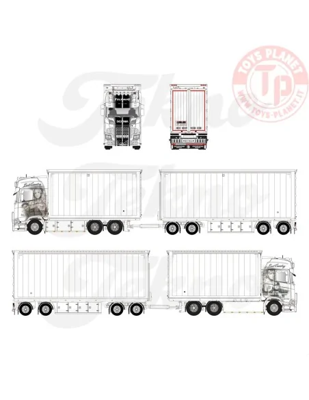 Scania Next Gen Highline wood chip combo Telhaug TEKNO 85554 TEKNO Scania Next Gen Highline wood chip combo Telhaug TEKNO 85554 TEKNO
