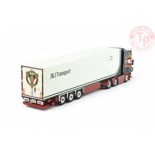Scania 4-serie Topline 164-480 6x2 sleepas met 3-assige koeloplegger J&J Transport TEKNO 85486 TEKNO