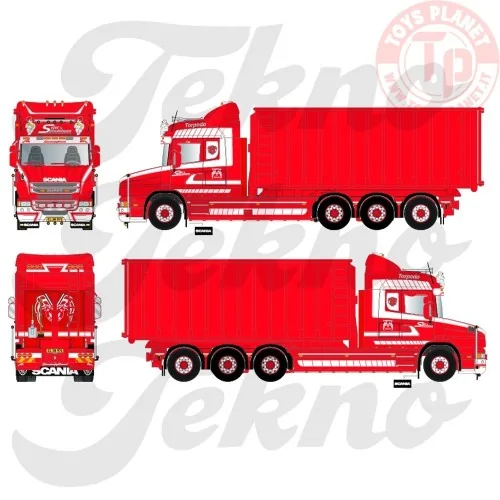 Scania Torpedo Highline haakarm motorwagen Sejer & Sonnichsen TEKNO 86677 TEKNO