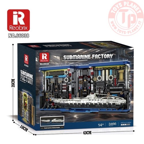 Fabbrica Sottomarino (3372pcs) REOBRIX 66038 REOBRIX