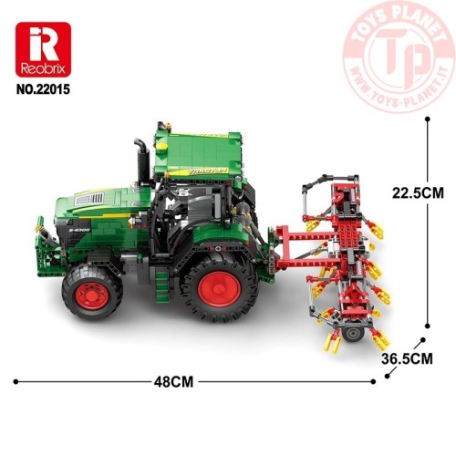 Trattore Radiocomandato con voltafieno (1828pcs) REOBRIX 22015 REOBRIX