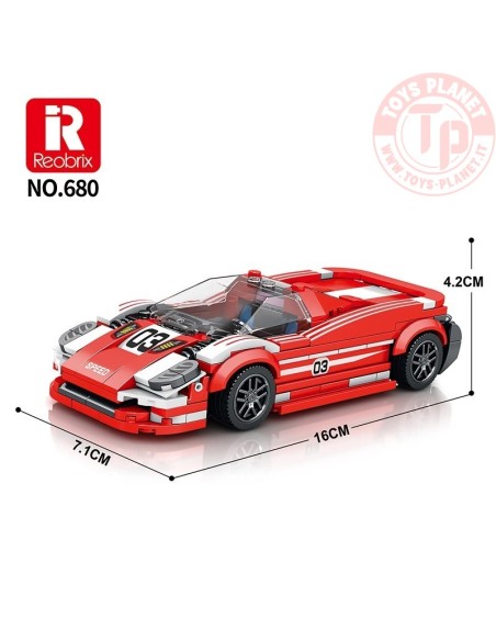 Auto da Corsa Rossa e Bianca (355pcs) REOBRIX 680 REOBRIX