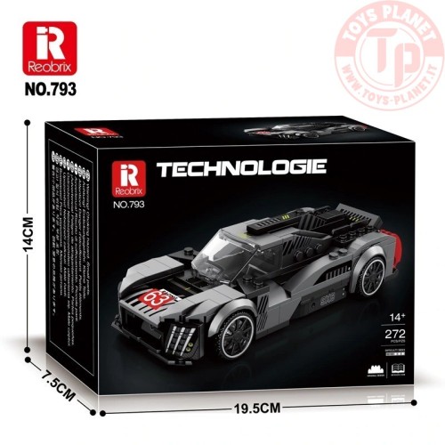 Auto da Corsa Nera Grigia (280pcs) REOBRIX 793 REOBRIX