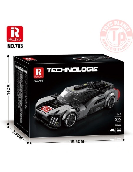 Auto da Corsa Nera Grigia (280pcs) REOBRIX 793 REOBRIX