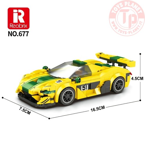 Auto da Corsa Giallo Verde (368pcs) REOBRIX 677 REOBRIX