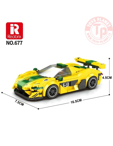 Auto da Corsa Giallo Verde (368pcs) REOBRIX 677 REOBRIX