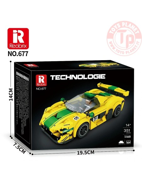 Auto da Corsa Giallo Verde (368pcs) REOBRIX 677 REOBRIX