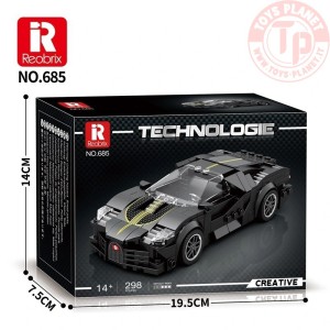 Auto da corsa Nero Grigia (339pcs) REOBRIX 685 REOBRIX