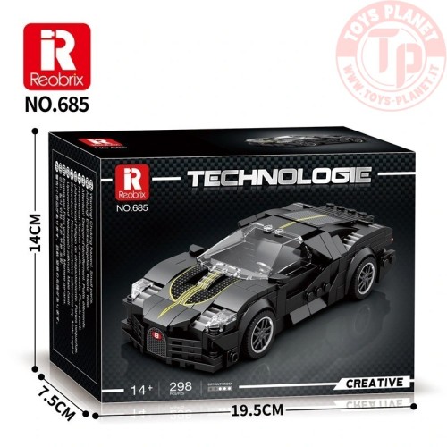 Auto da corsa Nero Grigia (339pcs) REOBRIX 685 REOBRIX