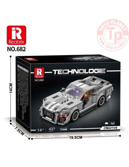 Auto da Corsa Grigio Bianco (476pcs) REOBRIX 682 REOBRIX