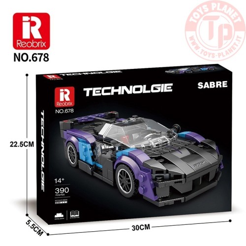 Auto da Corsa Nero Viola (390pcs) REOBRIX 678 REOBRIX