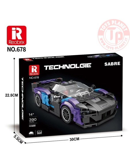 Auto da Corsa Nero Viola (390pcs) REOBRIX 678 REOBRIX
