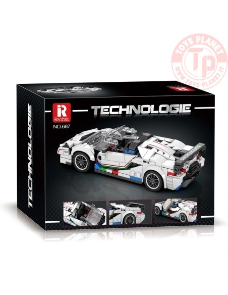 Auto da Corsa Bianco (382pcs) REOBRIX 687 REOBRIX Auto da Corsa Bianco (382pcs) REOBRIX 687 REOBRIX
