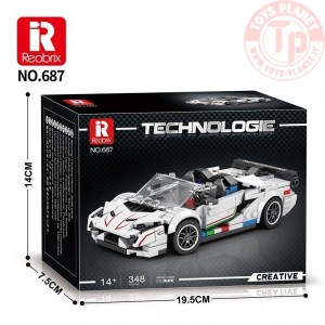 Auto da Corsa Bianco (382pcs) REOBRIX 687 REOBRIX