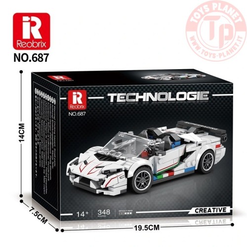 Auto da Corsa Bianco (382pcs) REOBRIX 687 REOBRIX