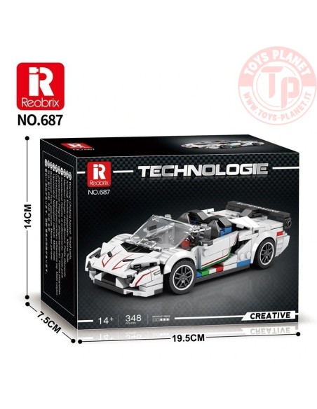 Auto da Corsa Bianco (382pcs) REOBRIX 687 REOBRIX